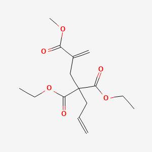 molecular formula C15H22O6 B12563710 1,6-Heptadiene-2,4,4-tricarboxylic acid, 4,4-diethyl 2-methyl ester CAS No. 143208-10-0