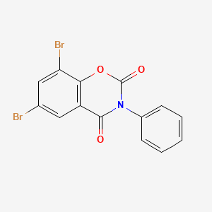 molecular formula C14H7Br2NO3 B12563737 6,8-Dibromo-3-phenyl-1,3-benzoxazine-2,4-dione CAS No. 203320-97-2