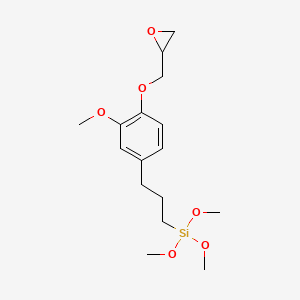 molecular formula C16H26O6Si B12563759 Trimethoxy(3-{3-methoxy-4-[(oxiran-2-yl)methoxy]phenyl}propyl)silane CAS No. 195211-52-0