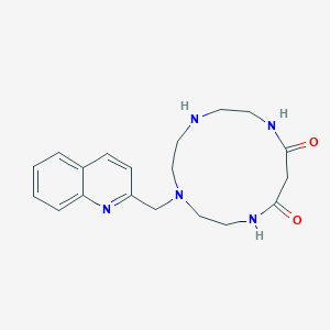 molecular formula C19H25N5O2 B12563770 4-[(Quinolin-2-yl)methyl]-1,4,7,10-tetraazacyclotridecane-11,13-dione CAS No. 184824-41-7