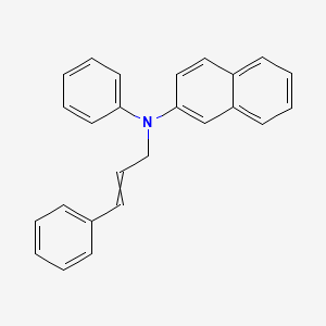 molecular formula C25H21N B12563777 N-Phenyl-N-(3-phenylprop-2-en-1-yl)naphthalen-2-amine CAS No. 195614-90-5