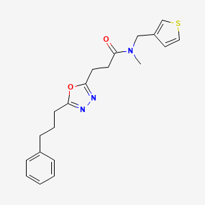 molecular formula C20H23N3O2S B1256379 N-methyl-3-[5-(3-phenylpropyl)-1,3,4-oxadiazol-2-yl]-N-(3-thiophenylmethyl)propanamide 