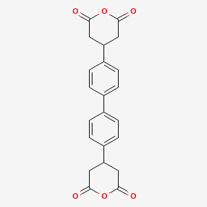 molecular formula C22H18O6 B12563845 4,4'-([1,1'-Biphenyl]-4,4'-diyl)di(oxane-2,6-dione) CAS No. 184908-76-7