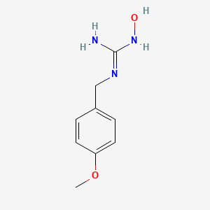 molecular formula C9H13N3O2 B12563882 N-Hydroxy-N''-[(4-methoxyphenyl)methyl]guanidine CAS No. 209673-05-2