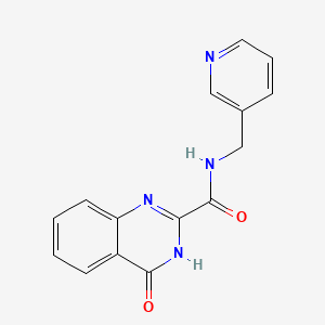 molecular formula C15H12N4O2 B12563891 4-hydroxy-N-(pyridin-3-ylmethyl)quinazoline-2-carboxamide CAS No. 190437-46-8