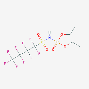 molecular formula C8H11F9NO5PS B12563896 Diethyl N-(1,1,2,2,3,3,4,4,4-nonafluorobutane-1-sulfonyl)phosphoramidate CAS No. 181649-25-2