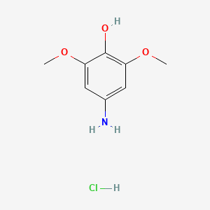molecular formula C8H12ClNO3 B12563903 Phenol, 4-amino-2,6-dimethoxy-, hydrochloride CAS No. 198134-83-7