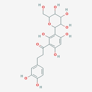 molecular formula C21H24O11 B1256391 3-(3,4-Dihydroxyphenyl)-1-(3-beta-D-glucopyranosyl-2,4,6-trihydroxyphenyl)-1-propanone 