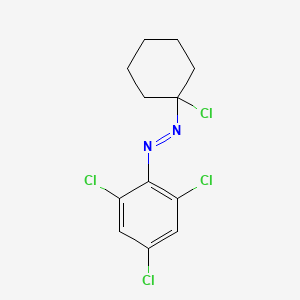 molecular formula C12H12Cl4N2 B12563920 Diazene, (1-chlorocyclohexyl)(2,4,6-trichlorophenyl)- CAS No. 143643-96-3
