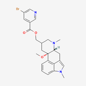 molecular formula C24H26BrN3O3 B1256393 Nicotergoline 