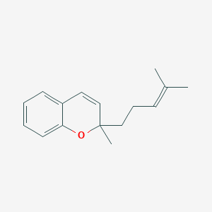 molecular formula C16H20O B12563932 2H-1-Benzopyran, 2-methyl-2-(4-methyl-3-pentenyl)- CAS No. 184652-24-2