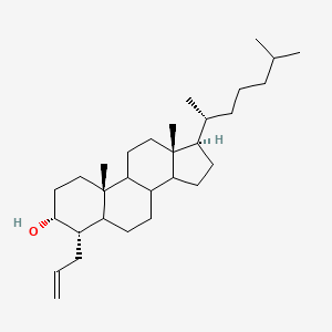 molecular formula C30H52O B1256394 (3R,4S,10R,13R,17R)-10,13-dimethyl-17-[(2R)-6-methylheptan-2-yl]-4-prop-2-enyl-2,3,4,5,6,7,8,9,11,12,14,15,16,17-tetradecahydro-1H-cyclopenta[a]phenanthren-3-ol 
