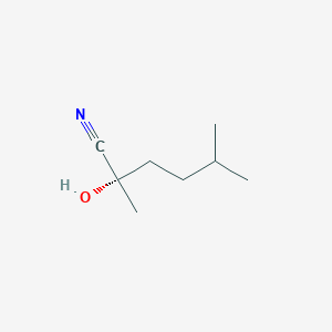 molecular formula C8H15NO B12563946 (2S)-2-Hydroxy-2,5-dimethylhexanenitrile CAS No. 192568-02-8