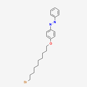molecular formula C22H29BrN2O B12563954 (E)-1-{4-[(10-Bromodecyl)oxy]phenyl}-2-phenyldiazene CAS No. 194714-81-3