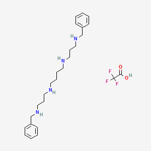 molecular formula C26H39F3N4O2 B12563961 N,N'-bis[3-(benzylamino)propyl]butane-1,4-diamine;2,2,2-trifluoroacetic acid CAS No. 203578-54-5