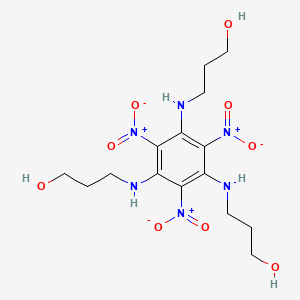 molecular formula C15H24N6O9 B12563967 3-[3,5-Bis(3-hydroxypropylamino)-2,4,6-trinitroanilino]propan-1-ol CAS No. 189999-80-2