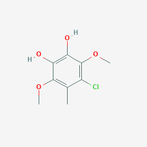 molecular formula C9H11ClO4 B1256397 4-氯-3,6-二甲氧基-5-甲基苯-1,2-二酚 CAS No. 920008-52-2