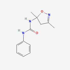 molecular formula C12H15N3O2 B12563986 N-(3,5-Dimethyl-4,5-dihydro-1,2-oxazol-5-yl)-N'-phenylurea CAS No. 202597-90-8