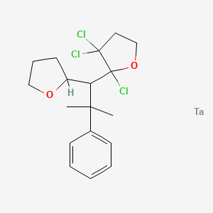 molecular formula C18H23Cl3O2Ta B12564006 Tantalum;2,3,3-trichloro-2-[2-methyl-1-(oxolan-2-yl)-2-phenylpropyl]oxolane CAS No. 192765-20-1