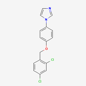 molecular formula C16H12Cl2N2O B12564014 1-{4-[(2,4-Dichlorophenyl)methoxy]phenyl}-1H-imidazole CAS No. 170166-00-4