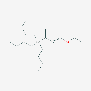 molecular formula C18H38OSn B12564019 Tributyl(4-ethoxybut-3-EN-2-YL)stannane CAS No. 161980-03-6