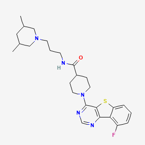 N-[3-(3,5-dimethyl-1-piperidinyl)propyl]-1-(9-fluoro-[1]benzothiolo[3,2-d]pyrimidin-4-yl)-4-piperidinecarboxamide