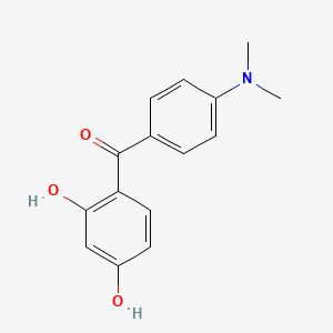 molecular formula C15H15NO3 B12564057 Methanone, (2,4-dihydroxyphenyl)[4-(dimethylamino)phenyl]- CAS No. 160818-07-5