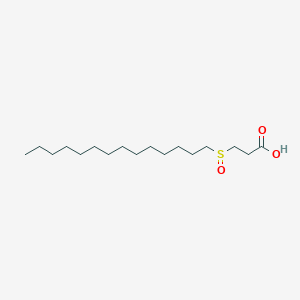 molecular formula C17H34O3S B12564072 Propanoic acid, 3-(tetradecylsulfinyl)- CAS No. 143886-74-2