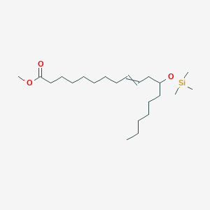 molecular formula C22H44O3Si B12564083 Methyl 12-[(trimethylsilyl)oxy]octadec-9-enoate CAS No. 143615-34-3