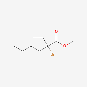 molecular formula C9H17BrO2 B12564169 Hexanoic acid, 2-bromo-2-ethyl-, methyl ester CAS No. 202586-61-6