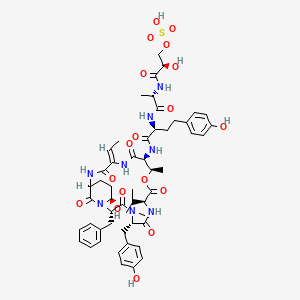 molecular formula C53H68N8O18S B1256418 Lyngbyastatin 4 