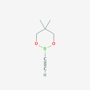 molecular formula C7H11BO2 B12564192 2-Ethynyl-5,5-dimethyl-1,3,2-dioxaborinane CAS No. 174584-72-6
