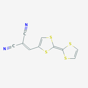 molecular formula C10H4N2S4 B12564217 Propanedinitrile, [[2-(1,3-dithiol-2-ylidene)-1,3-dithiol-4-yl]methylene]- CAS No. 191611-64-0