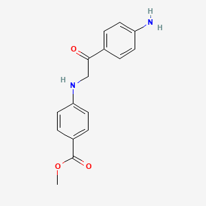 molecular formula C16H16N2O3 B12564255 Methyl 4-{[2-(4-aminophenyl)-2-oxoethyl]amino}benzoate CAS No. 143722-75-2