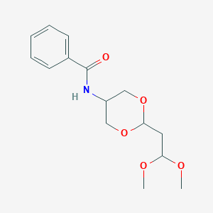 molecular formula C15H21NO5 B12564265 Benzamide, N-[cis-2-(2,2-dimethoxyethyl)-1,3-dioxan-5-yl]- CAS No. 296766-47-7