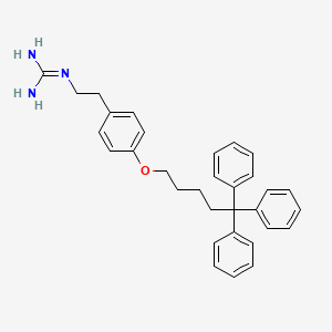 molecular formula C32H35N3O B12564372 N''-(2-{4-[(5,5,5-Triphenylpentyl)oxy]phenyl}ethyl)guanidine CAS No. 193282-53-0