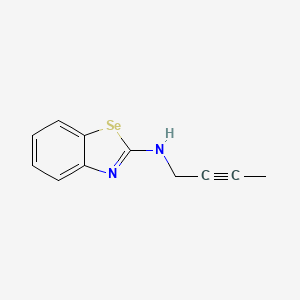 molecular formula C11H10N2Se B12564431 N-(But-2-yn-1-yl)-1,3-benzoselenazol-2-amine CAS No. 161765-66-8
