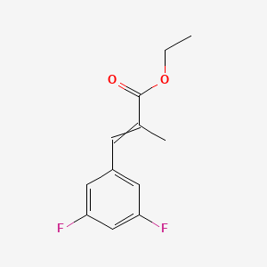molecular formula C12H12F2O2 B12564433 Ethyl 3-(3,5-difluorophenyl)-2-methylprop-2-enoate CAS No. 184588-91-8