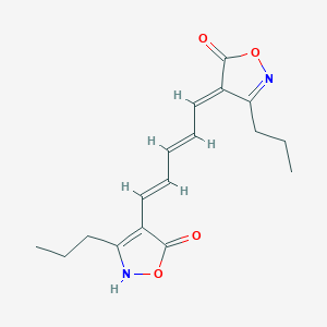 molecular formula C17H20N2O4 B1256444 (4E)-4-[(2E,4E)-5-(5-oxo-3-propyl-2H-1,2-oxazol-4-yl)penta-2,4-dienylidene]-3-propyl-1,2-oxazol-5-one 