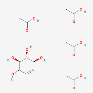 molecular formula C14H26O12 B12564442 acetic acid;(1S,2R,3R,4S)-cyclohex-5-ene-1,2,3,4-tetrol CAS No. 189389-04-6