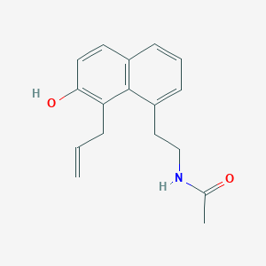 molecular formula C17H19NO2 B12564446 N-{2-[7-Hydroxy-8-(prop-2-en-1-yl)naphthalen-1-yl]ethyl}acetamide CAS No. 177969-70-9