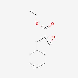molecular formula C12H20O3 B12564457 Oxiranecarboxylic acid, 2-(cyclohexylmethyl)-, ethyl ester CAS No. 143771-78-2