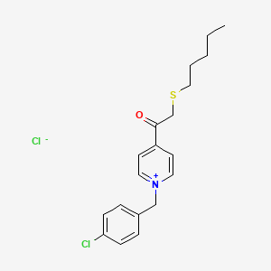 molecular formula C19H23Cl2NOS B12564500 1-[(4-Chlorophenyl)methyl]-4-[(pentylsulfanyl)acetyl]pyridin-1-ium chloride CAS No. 175223-40-2