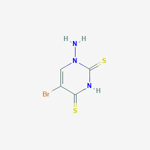 molecular formula C4H4BrN3S2 B12564510 2,4(1H,3H)-Pyrimidinedithione, 1-amino-5-bromo- CAS No. 143452-26-0
