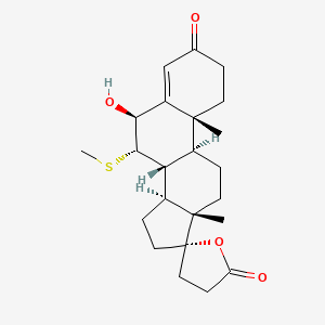 molecular formula C23H32O4S B1256452 6beta-Hydroxy-7alpha-(thiomethyl)spirolactone 