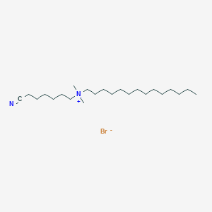 molecular formula C23H47BrN2 B12564535 N-(6-Cyanohexyl)-N,N-dimethyltetradecan-1-aminium bromide CAS No. 192129-11-6