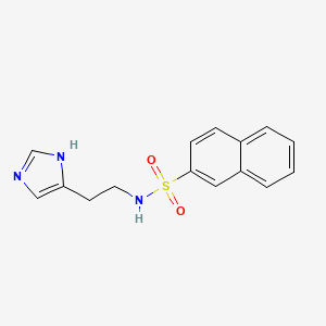 molecular formula C15H15N3O2S B12564577 N-[2-(4-Imidazolyl)ethyl]naphthalene-2-sulfonamide CAS No. 195052-62-1