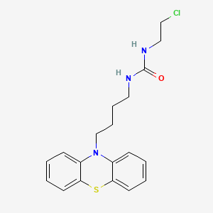 molecular formula C19H22ClN3OS B12564615 N-(2-Chloroethyl)-N'-[4-(10H-phenothiazin-10-yl)butyl]urea CAS No. 176657-46-8