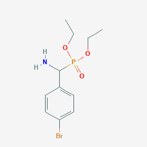 molecular formula C11H17BrNO3P B12564679 Phosphonic acid, [amino(4-bromophenyl)methyl]-, diethyl ester CAS No. 189180-13-0