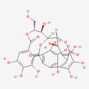 molecular formula C27H20O18 B1256471 Vescalin 